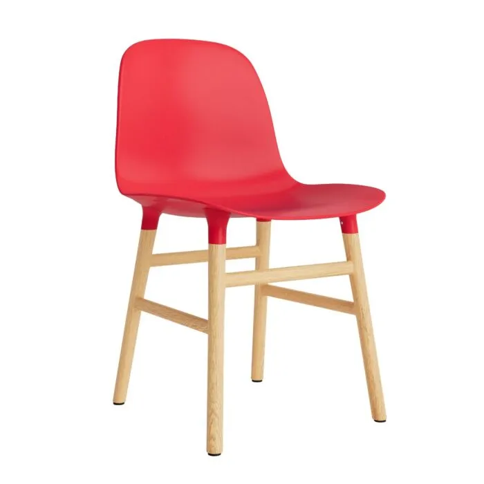 Aanbieding Normann Copenhagen Form Chair stoel eiken-Fel Rood