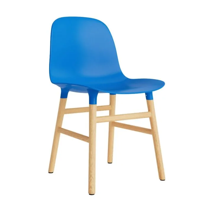 Bestel Nu Normann Copenhagen Form Chair stoel eiken-Fel Blauw
