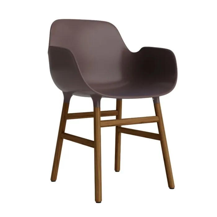 Speciale Aanbieding Normann Copenhagen Form armchair stoel noten-Bruin