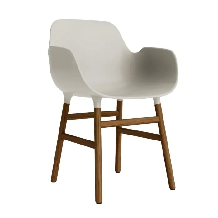 Betaalbaar Normann Copenhagen Form armchair stoel noten-Licht grijs