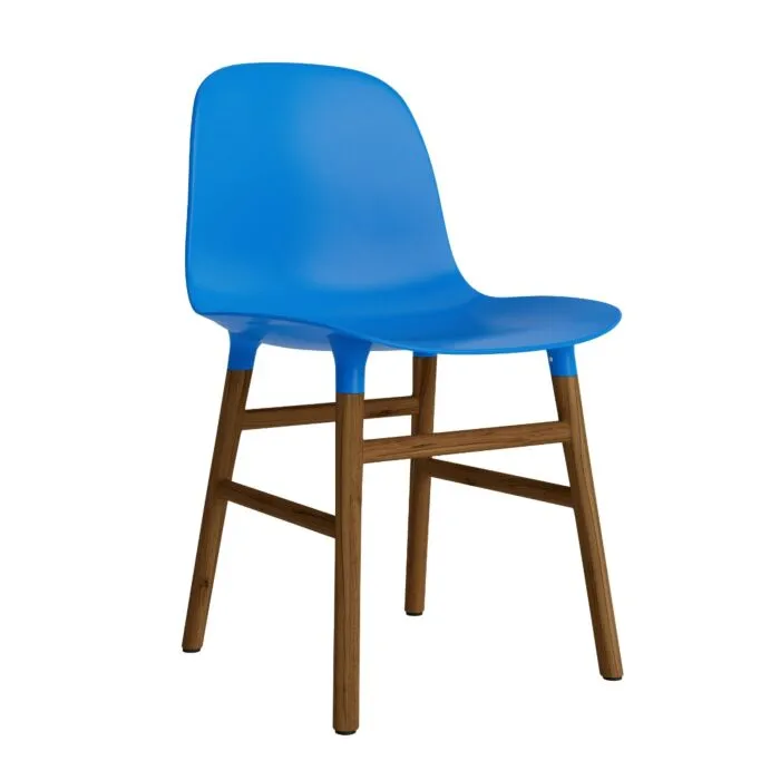 Aanbieding Normann Copenhagen Form Chair stoel noten-Fel Blauw