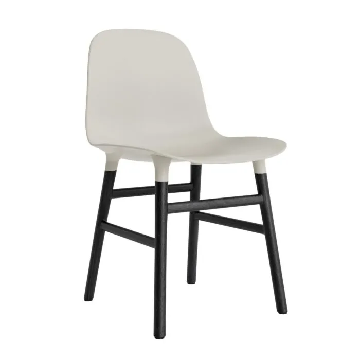 Veilige Betaling Normann Copenhagen Form Chair stoel zwart eiken-Licht grijs