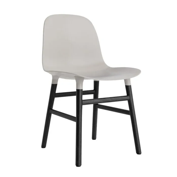 Express Levering Normann Copenhagen Form Chair stoel zwart eiken-Warm grijs