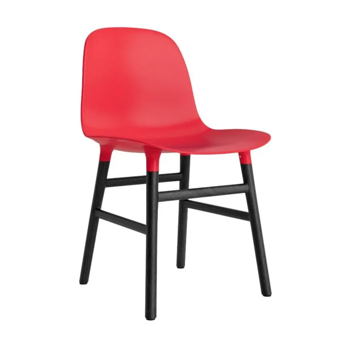 Beperkte Voorraad Normann Copenhagen Form Chair stoel zwart eiken-Fel Rood