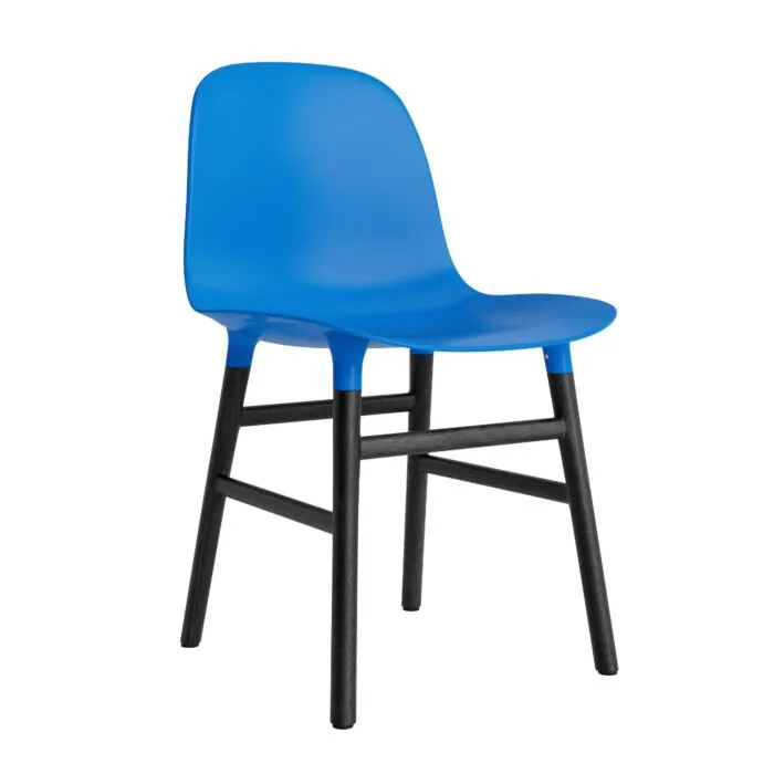 Normann Copenhagen Form Chair stoel zwart eiken-Fel Blauw Dagaanbieding