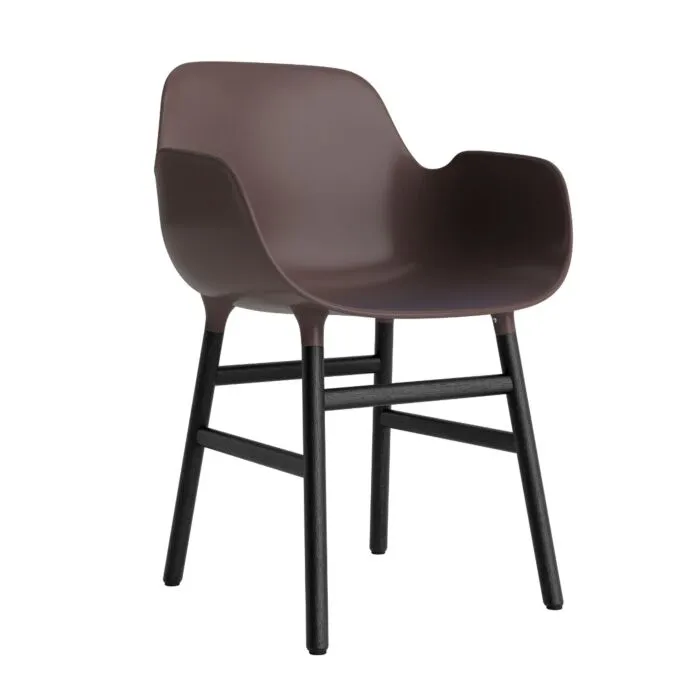 Normann Copenhagen Form Armchair stoel zwart eiken-Bruin Uitverkoop