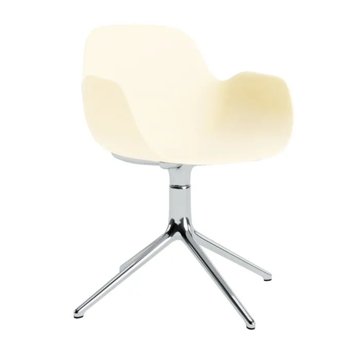 Normann Copenhagen Form Swivel armstoel aluminium onderstel-Crème Superprijs