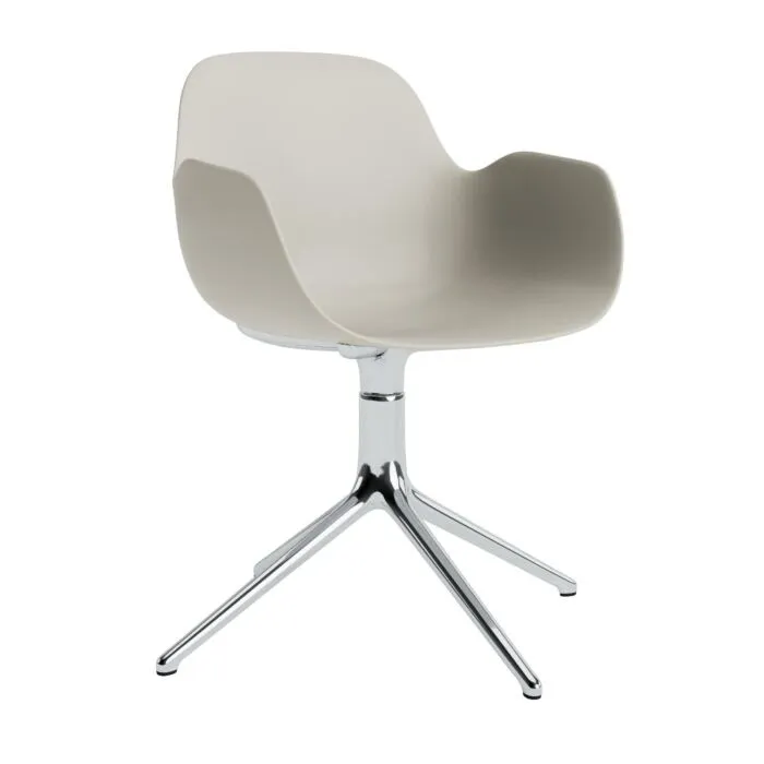 Normann Copenhagen Form Swivel armstoel aluminium onderstel-Licht grijs Lage Prijs