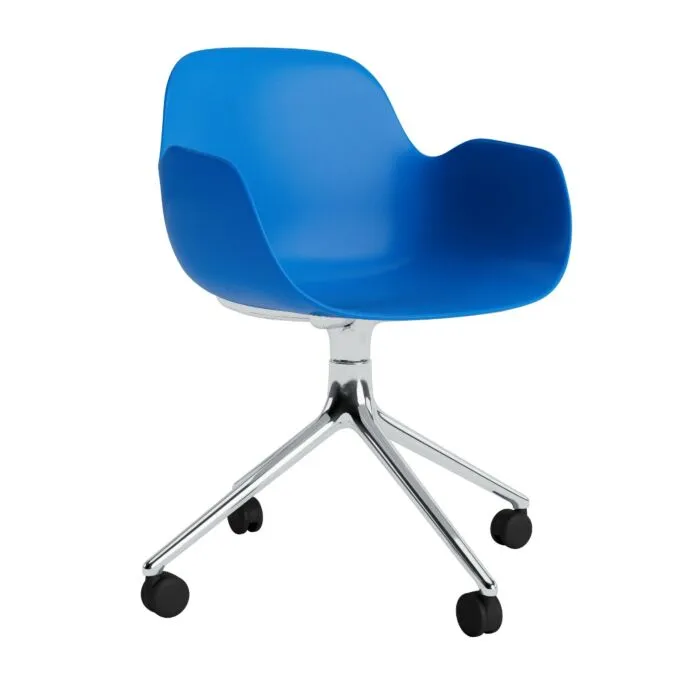 Normann Copenhagen Form Swivel bureaustoel aluminium onderstel-Bright Blue Actieprijs