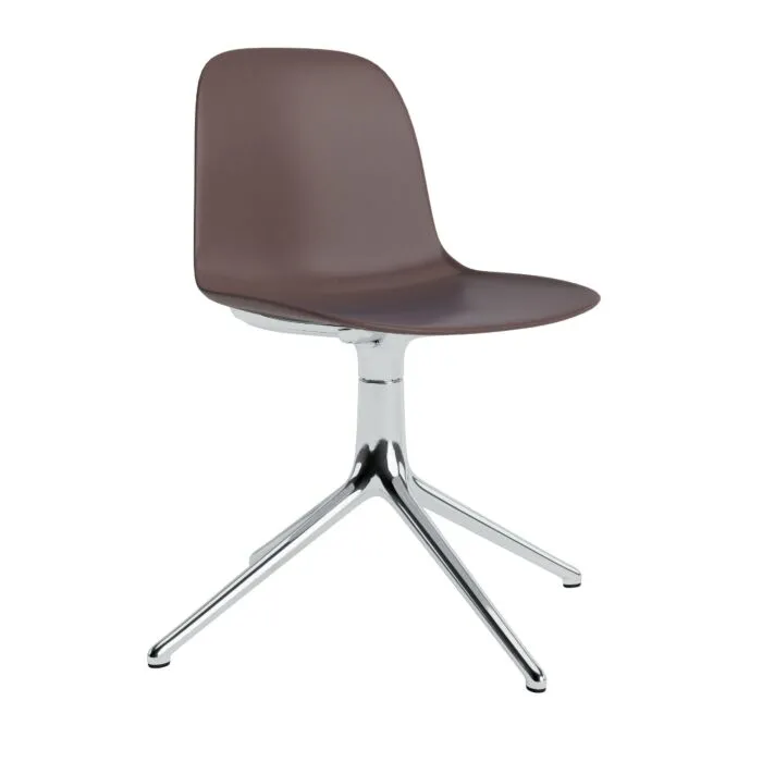 Normann Copenhagen Form Swivel stoel aluminium onderstel-Brown Superprijs