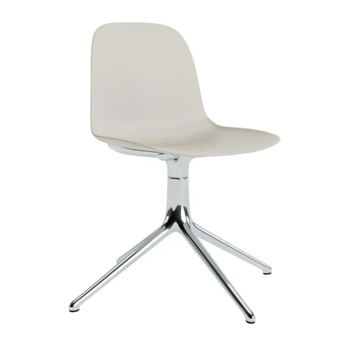 Korting Normann Copenhagen Form Swivel stoel aluminium onderstel-Light grey