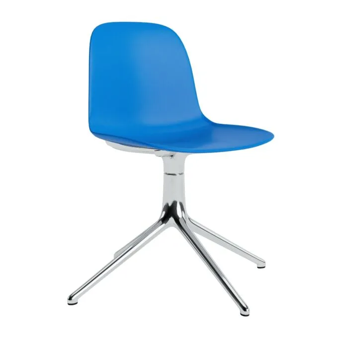 Finale Uitverkoop Normann Copenhagen Form Swivel stoel aluminium onderstel-Bright Blue