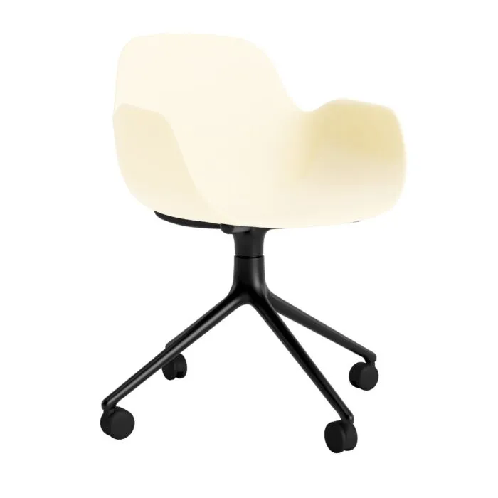 Aanbieding Normann Copenhagen Form Swivel bureaustoel zwart aluminium onderstel-Cream