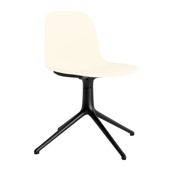 Normann Copenhagen Form Swivel stoel zwart aluminium onderstel-Cream Speciale Aanbieding