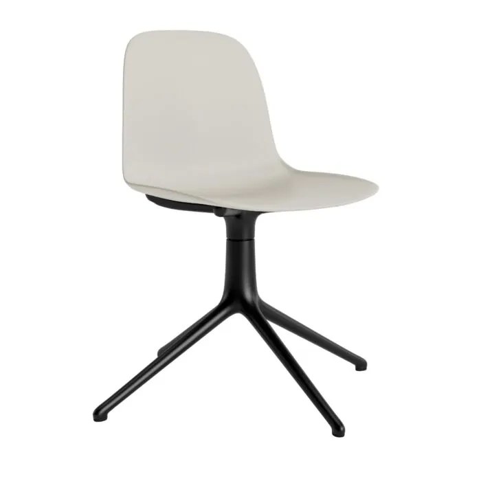 Normann Copenhagen Form Swivel stoel zwart aluminium onderstel-Light grey Bestel Nu