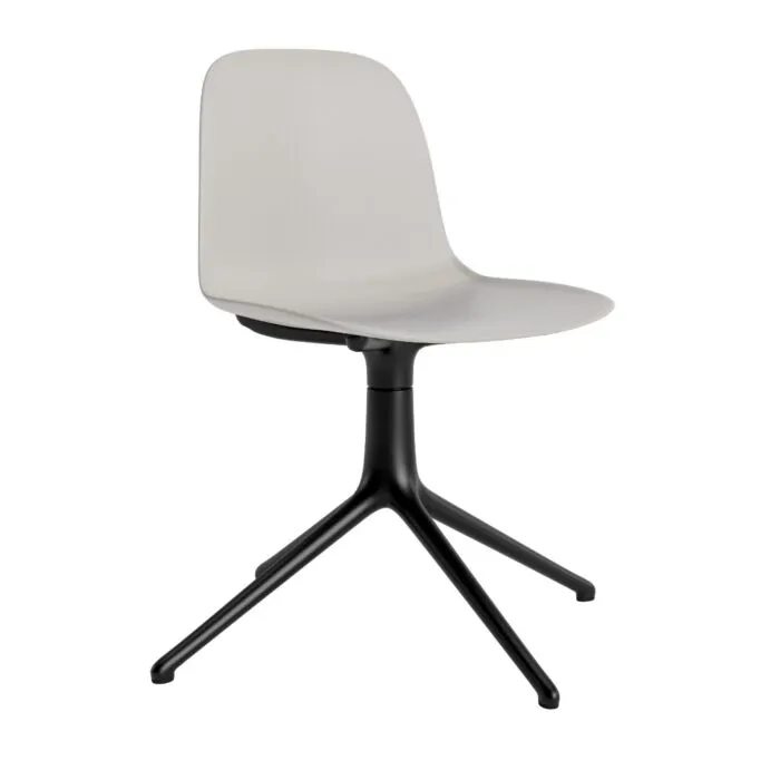 Normann Copenhagen Form Swivel stoel zwart aluminium onderstel-Warm Grey Bestel Nu
