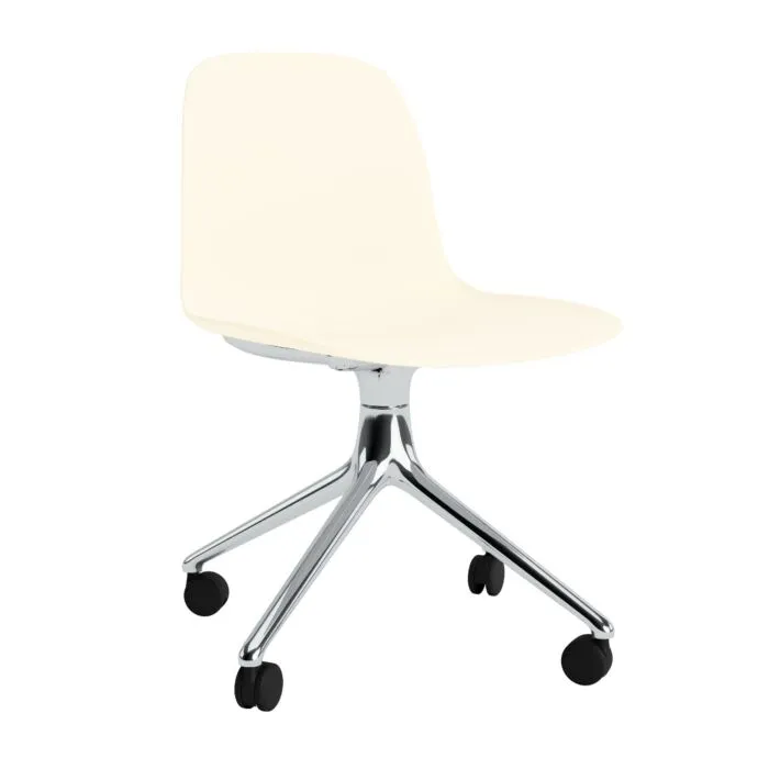 Betrouwbaar Normann Copenhagen Form Swivel zonder arm bureaustoel aluminium onderstel-Cream