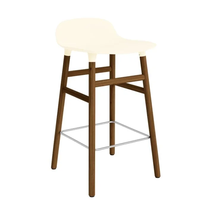 Normann Copenhagen Form Barstool barkruk walnoten onderstel-Zithoogte 65 cm-Crème Meest Verkocht