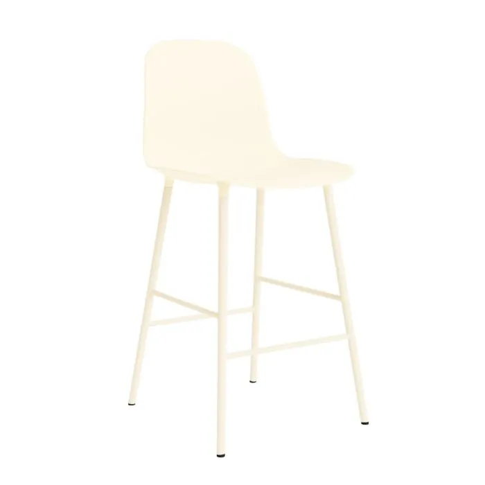 Normann Copenhagen Form Bar Chair barkruk stalen onderstel -Cream-Zithoogte 65 cm Koop Vandaag
