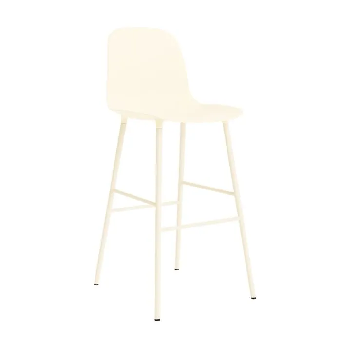 Normann Copenhagen Form Bar Chair barkruk stalen onderstel -Cream-Zithoogte 75 cm Bestel Nu