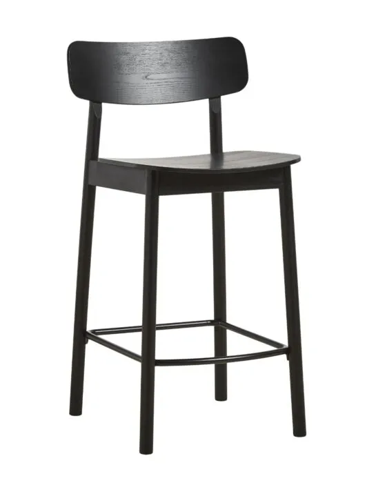 WOUD Soma barkrukken-Zithoogte 65 cm-Zwart Koopje