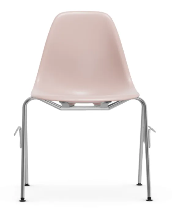 Laatste Versie Vitra Eames DSS stapelbare stoel-Pale rose RE