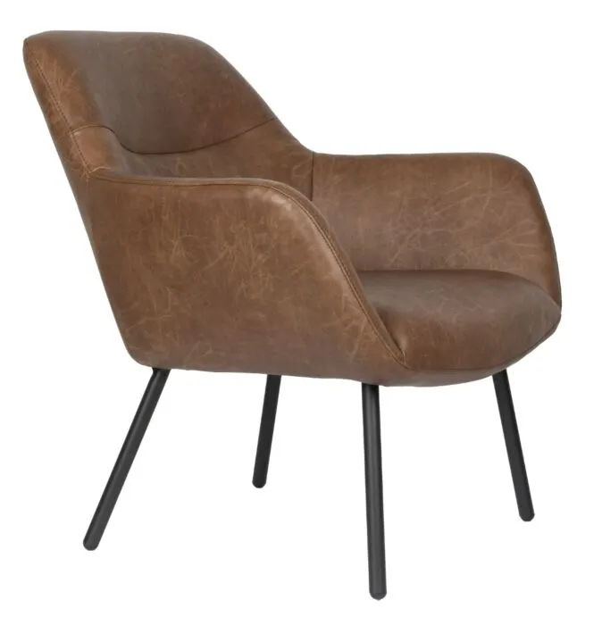 vanHarte Dude loungestoel-Vintage Brown Direct Verzonden
