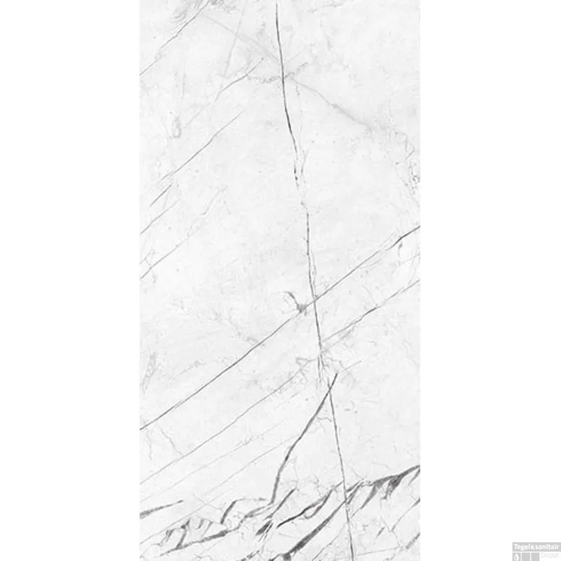 Express Levering Vloertegel Energieker Ekxtreme Glans 60X120 cm Marquina White (Doosinhoud 1,44M2)