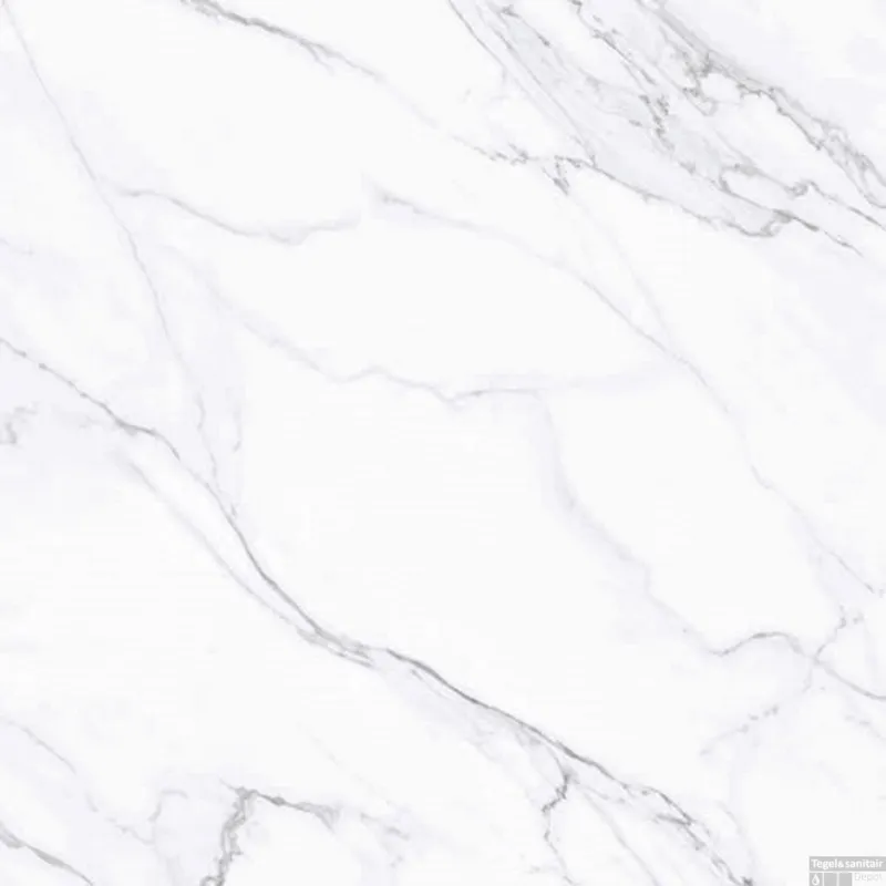 Direct Verzonden Vloertegel Douglas & Jones Marbles 90x90 cm Glans Lincoln White (Doosinhoud 1.62m2)