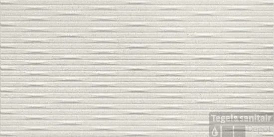 Weekendaanbieding Wandtegel Atlas Concorde 3D Wall Carve 80x40x0,85 cm Mat Whittle Pearl (Doosinhoud 1,28 M2)