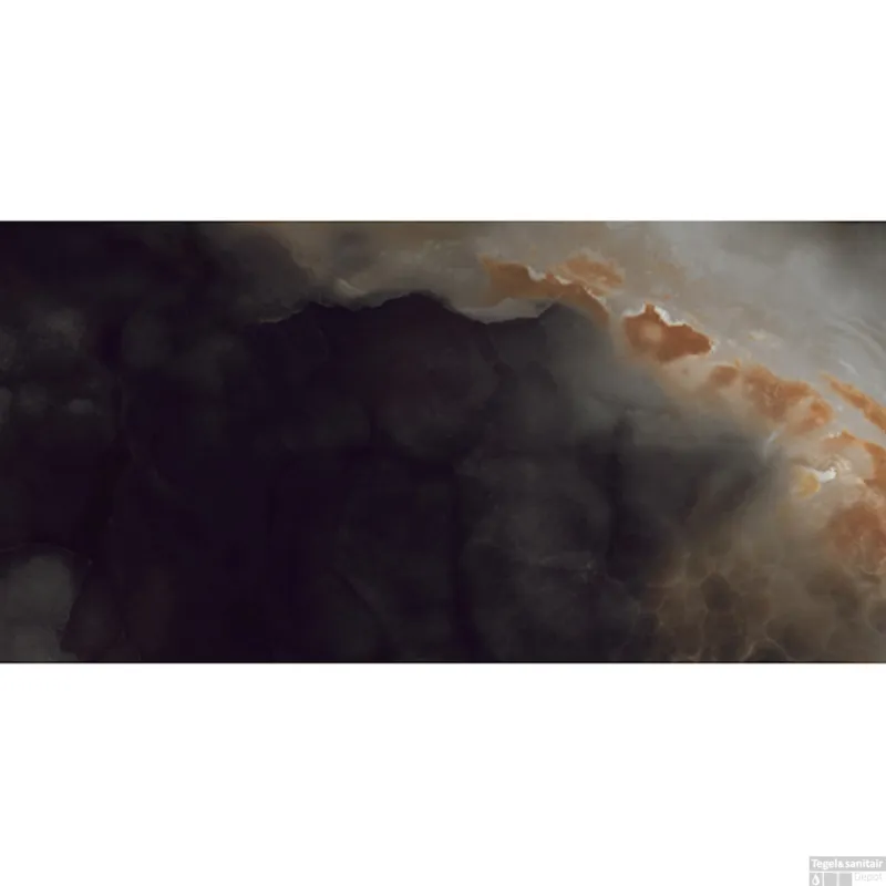 vtwonen Vloer- en Wandtegel Onyx 60x120 cm Deep Dark Glans (doosinhoud 1,44 m2) Veilige Betaling