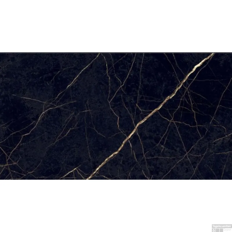 Vloertegel Flaviker Supreme Evo 60x120 cm Marmerlook Antique 3D Zwart (Doosinhoud 1.44 m2) Actieprijs