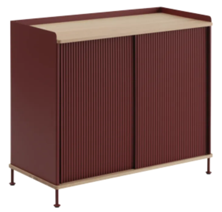 Snelle Levering muuto Enfold Tall dressoir-Deep Red
