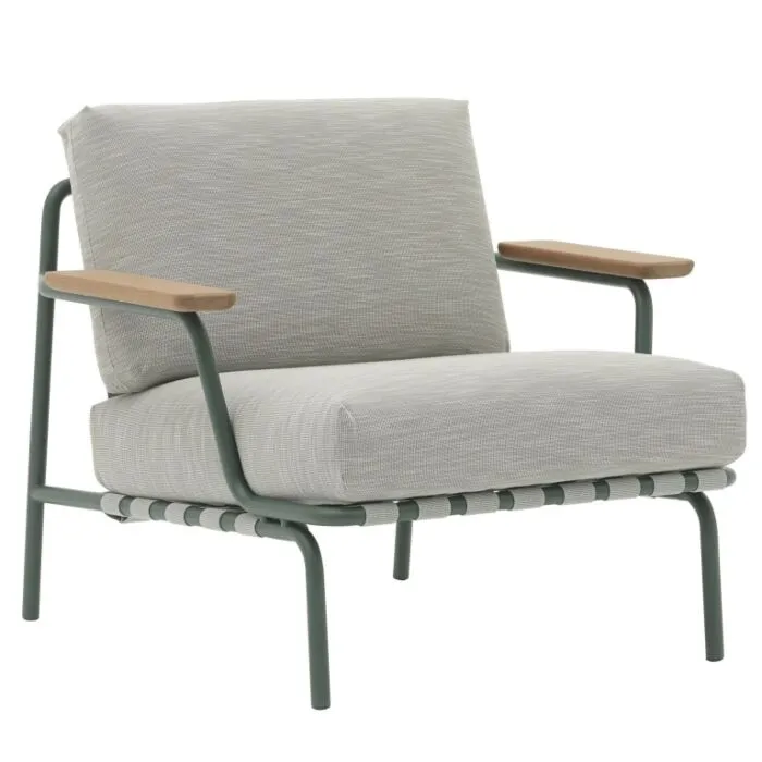 Flitsaanbieding muuto Settle Outdoor lounge chair-Donkergroen