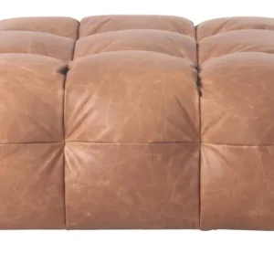Dutchbone Hackman hocker-Leather Cognac Bestseller