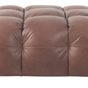 Tijdelijk Beschikbaar Dutchbone Hackman hocker-Leather Chocolate