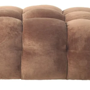 Dagaanbieding Dutchbone Hackman hocker-Velours Cognac