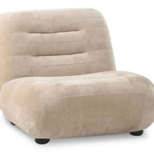 Dutchbone Wyatt loungestoel-Velours beige Dagaanbieding