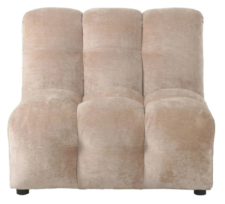 Dutchbone Hackman bank element - 1-zits-Velours beige Korting