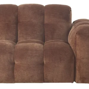 Koop Online Dutchbone Hackman bank element - hoek-Velours Cognac-Rechts