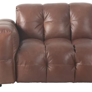 Weekendaanbieding Dutchbone Hackman bank element - hoek-Leather Chocolate-Links