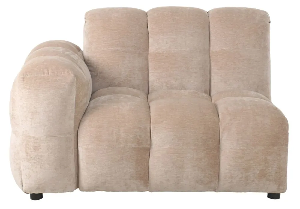 Favoriet Dutchbone Hackman bank element - hoek-Velours beige-Links