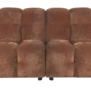Dutchbone Hackman 3-zits bank-Velours Cognac Seizoensaanbieding
