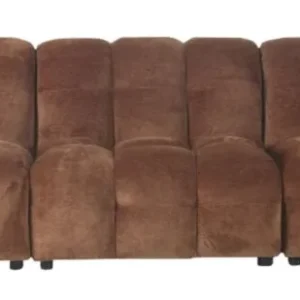 Dutchbone Hackman 4,5 zits bank-Velours Cognac Veilige Betaling