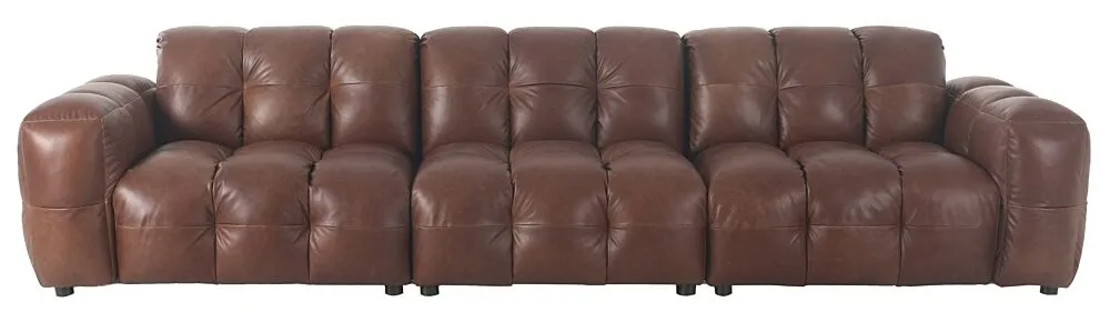 Weekendaanbieding Dutchbone Hackman 4,5 zits bank-Leather Cognac