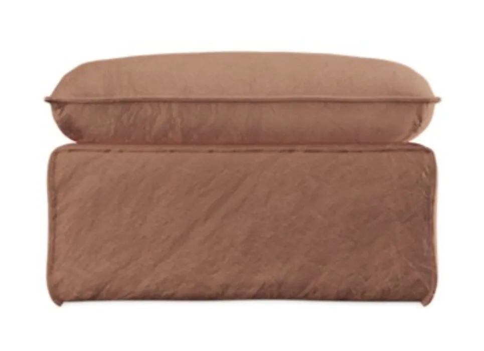 HKliving Nomad hocker-Linen, Dusty rose Superprijs