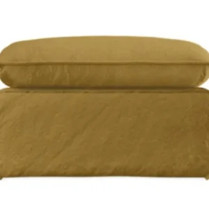 Gereduceerde Prijs HKliving Nomad hocker-Linen, Burnt ochre