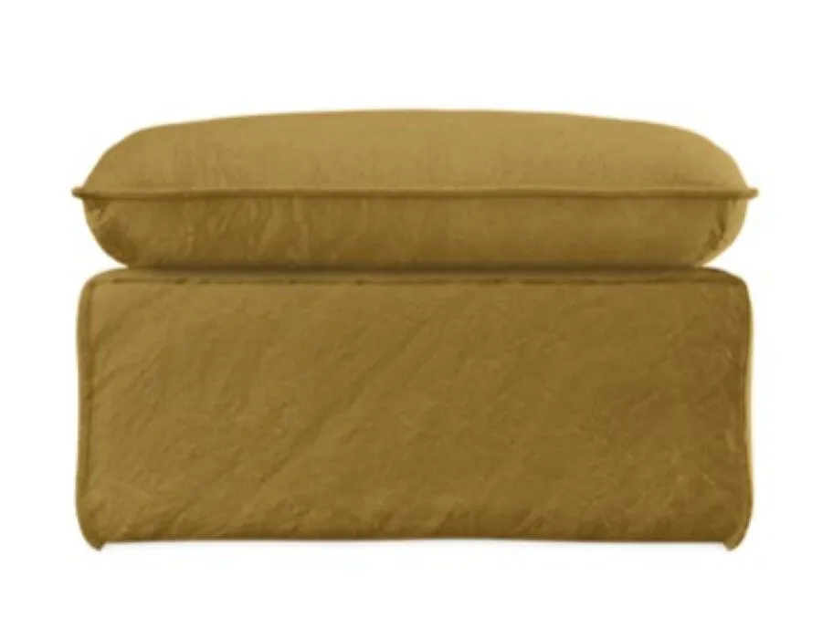 Gereduceerde Prijs HKliving Nomad hocker-Linen, Burnt ochre