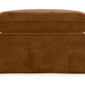HKliving Nomad hocker-Royal velvet, Caramel Uitverkoop