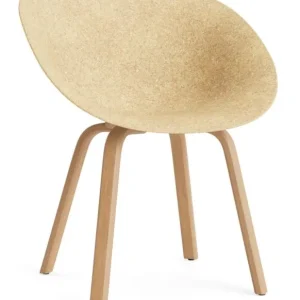 Actieprijs Normann Copenhagen Mat stoel met armleuningen - beuken onderstel-Hennep